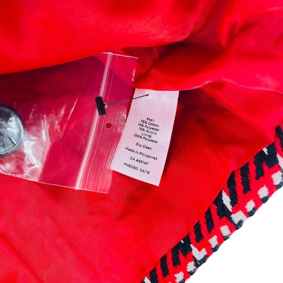 Talbots Red & Black Plaid Womens Blazer Jacket Button Front Pockets Size M - Picture 2 of 5